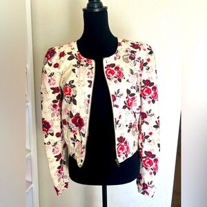 H&M Pink Rose Bomber Jacket